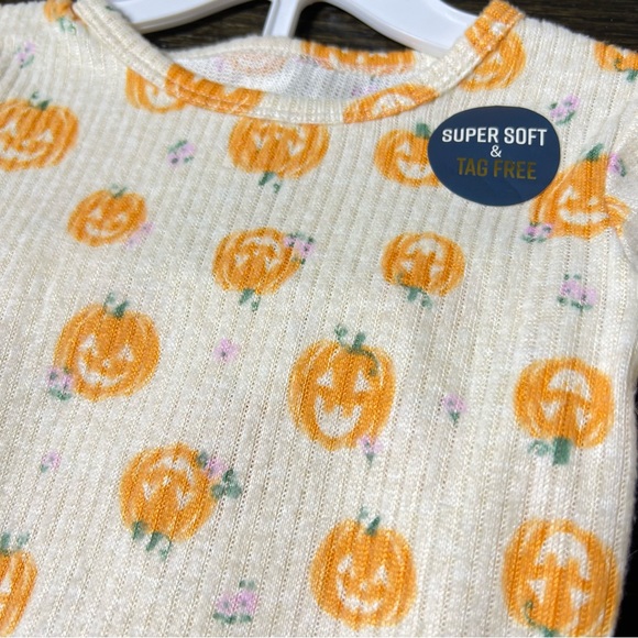 NWT PJ Essentials 2T Pumpkin Jack-o-Lantern Pajama Set - Picture 3 of 8